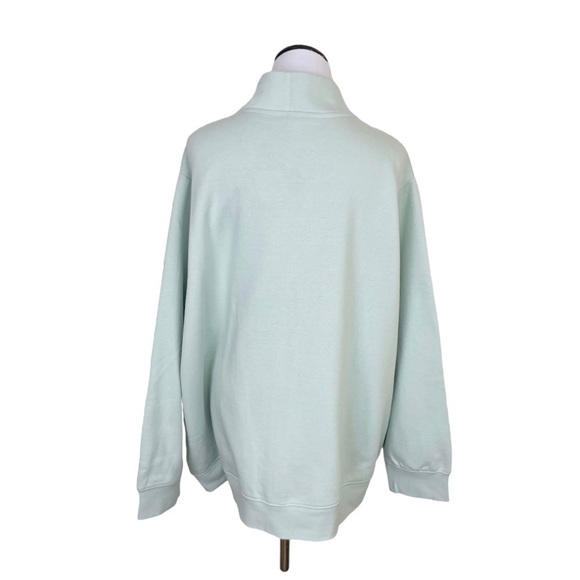 NWT Ava & Viv Full Zip Fleece Sweatshirt Mint 2X - Picture 4 of 7